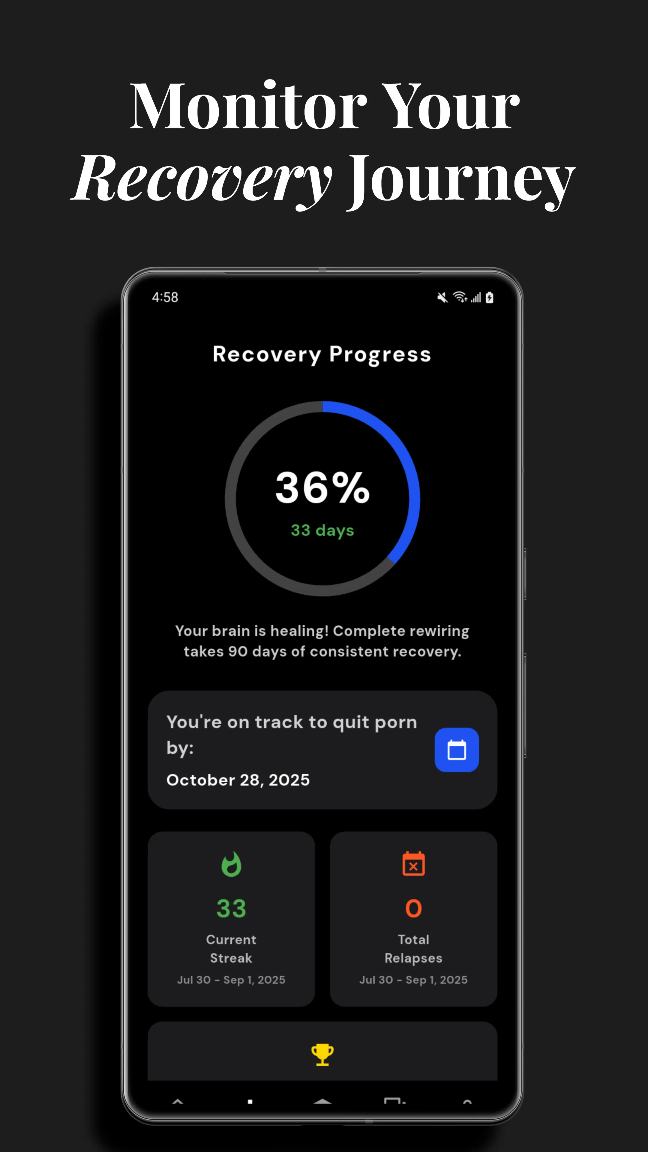 Monitor Your Recovery Journey - Progress Tracking